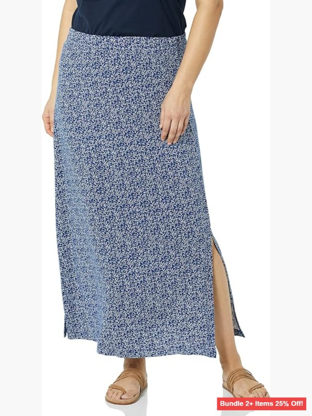 Rayon Stretch Jersey Maxi Skirt, Pull-On Elastic Waist, 37.5" Length